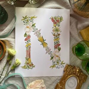 Hattie Darling - 8x10” Monogram Art Print - N